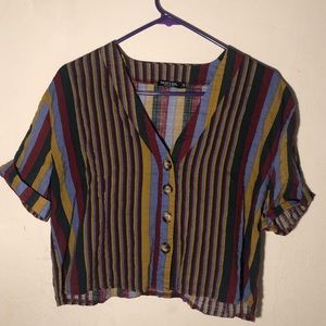 NastyGal Striped Button Down Shirt